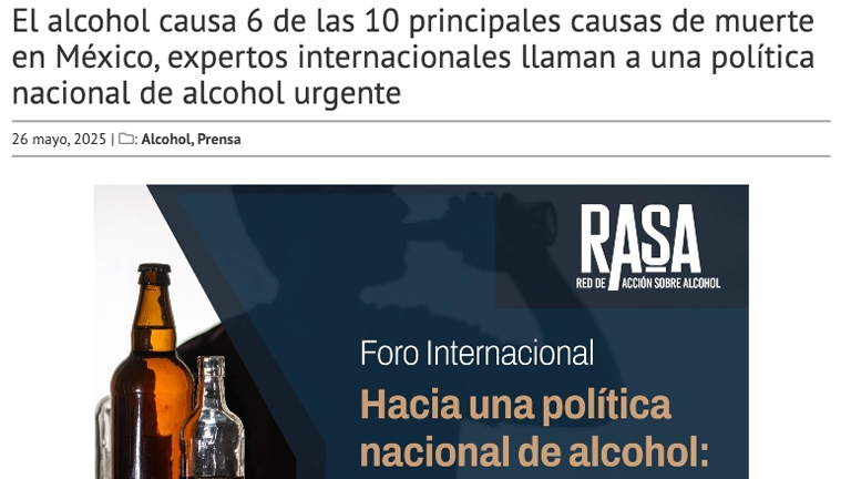 Expertos señalan que urge una política nacional de alcohol