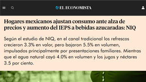 Hogares en México recortan consumo por el alza de precios y el fuerte aumento del IEPS a refrescos